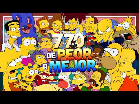 TODOS los 770 Episodios de LOS SIMPSON: De PEOR a MEJOR │ #ControlZ