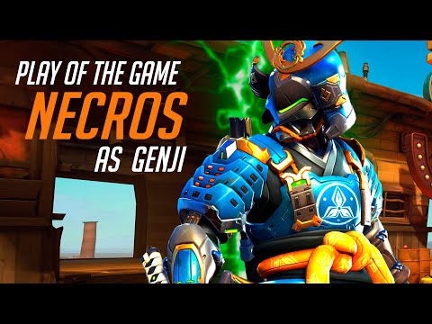 NECROS NANO GENJI GAMEPLAY - POTG! [ OVERWATCH 2 SEASON 9 TOP 500 ]