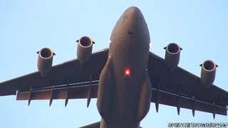 C-17 Globmaster Flyby over Angel Stadium of Anaheim 2012
