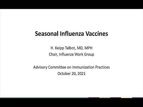 Oct 20, 2021 ACIP Meeting - Influenza Vaccines