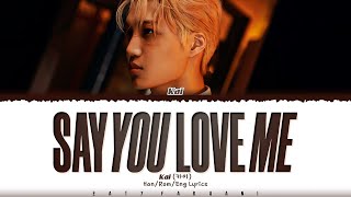 Kadr z teledysku Say you love me tekst piosenki Kai (EXO)