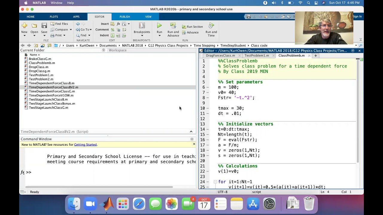 Converting MATLAB code to a PDF file.