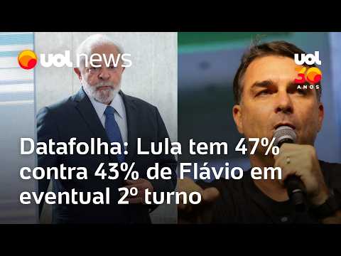 Novo Datafolha: Lula tem 47% contra 43% de Flávio Bolsonaro em eventual segundo turno