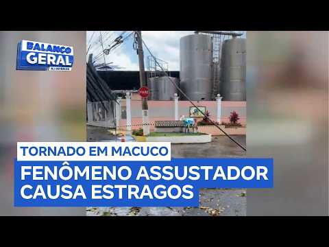 Fenômeno climático atinge Macuco com força de tornado e causa pânico