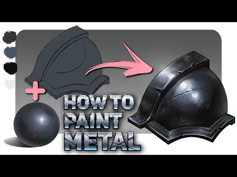 How To Paint METAL - Digital Art For Beginners | Photoshop Digital Painting Tutorial