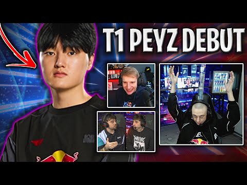 LoL Streamers React to PEYZ DEBUT in T1!