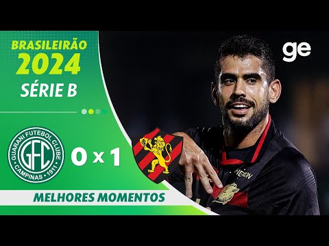 Gols e lances de Guarani x Sport