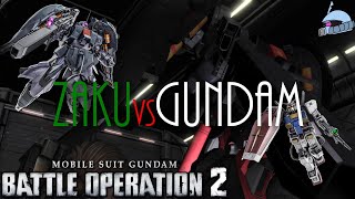 【バトオペ２/PS版】　ZAKUvsGUNDAM。　また敵となるか！ガンダム！！　観戦モードを体験しよう♪　【機動戦士ガンダム】