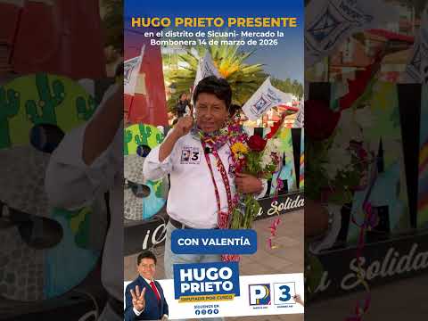Hugo Prieto Valencia, candidato a diputado por Cusco, visita el Mercado de Productores de Sicuani.