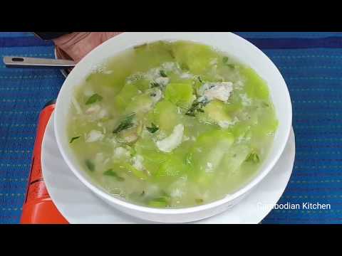 Young Watermelon With Grilled Fish Soup - Easy Cooking healthy Food At Home Video