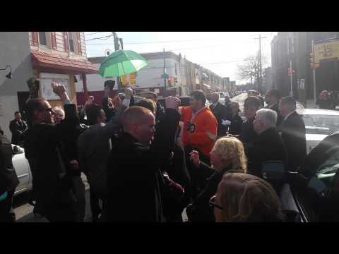Woodland Stringband serenading Buster Rogers