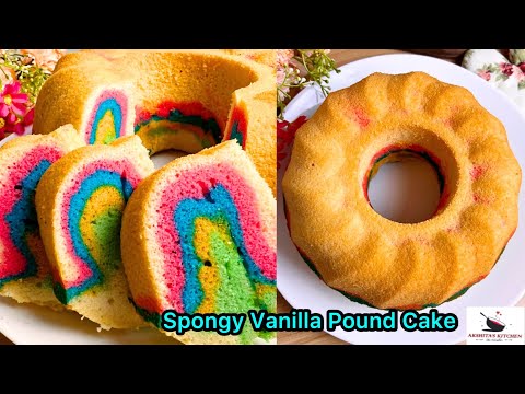 Sponge Vanilla Pound Cake | Moist and Fluffy | Tea time Cake by Akshita's Kitchen