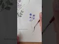 How to paint forget-me-not flowers (Easy watercolor tutorial) #short #shortsvideo #shortvideo