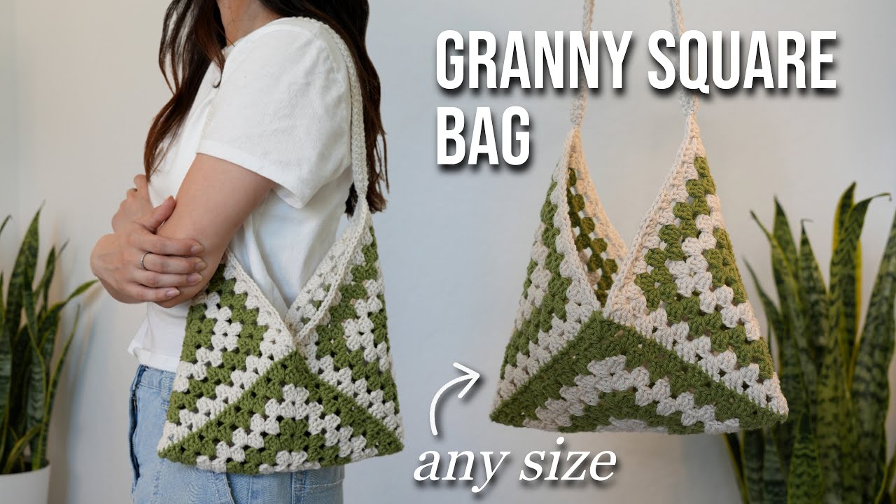 Granny Square Bag Tutorial (Any Size) | Crochet Shoulder Bag