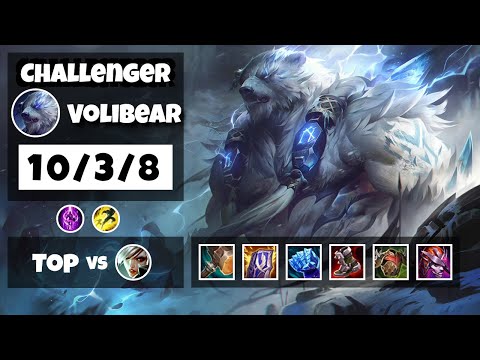 Volibear vs Riven BR Challenger TOP (10/3/8) - v11.6