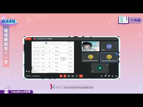 噶瑪蘭語中高級第11堂 Tuwaq Masud老師0710