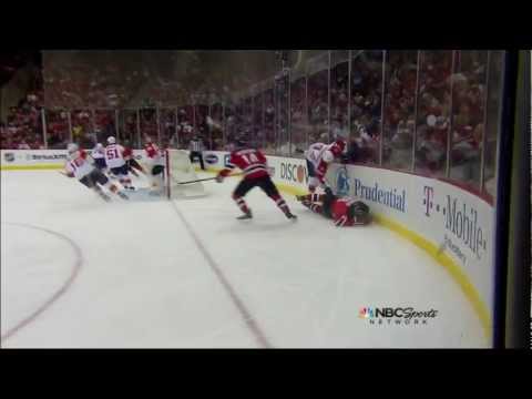 Erik Gudbranson hit on Dainius Zubrus . Florida Panthers vs NJ Devils 4/24/12 NHL Hockey