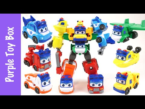 GoGoBus! 6x Combination Giant Robot Mini Car Transformer 고고버스 자이언트 고든 6단 합체