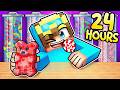 Sneaking OVERNIGHT in a CANDY SHOP in Minecraft!