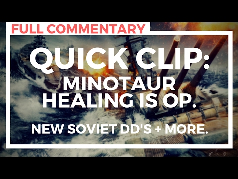 World of Warships Commentary: Minotaur healing is OP!