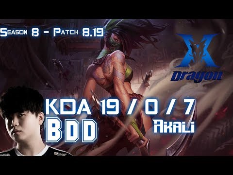 KZ BDD AKALI vs GALIO Mid - Patch 8.19 KR Ranked