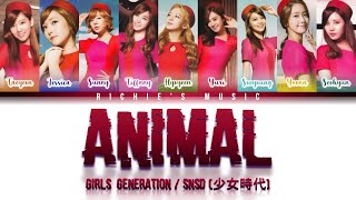 Girls&#39; Generation / SNSD (少女時代) - Animal [Color Coded Lyrics Kan|Rom|Eng]