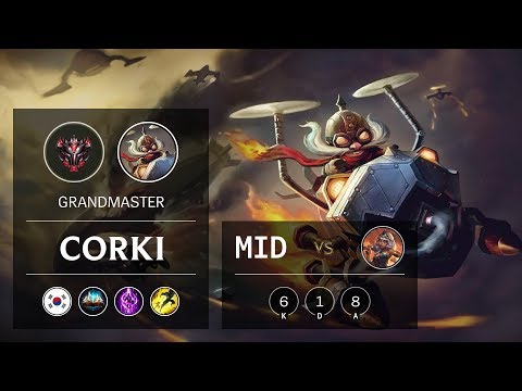 Corki Mid vs Qiyana - KR Grandmaster Patch 9.17