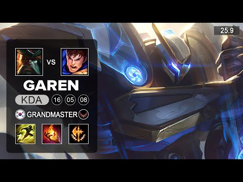 Garen vs GangPlank Top - KR Grandmaster - Patch 25.9 Season 15