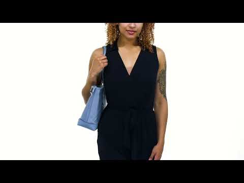 Michael Kors Eva Black Signature Logo Small Top Zip Tote Bag - Black