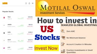 Invest in US stocks with Motilal Oswal ll how to invest in us stocks