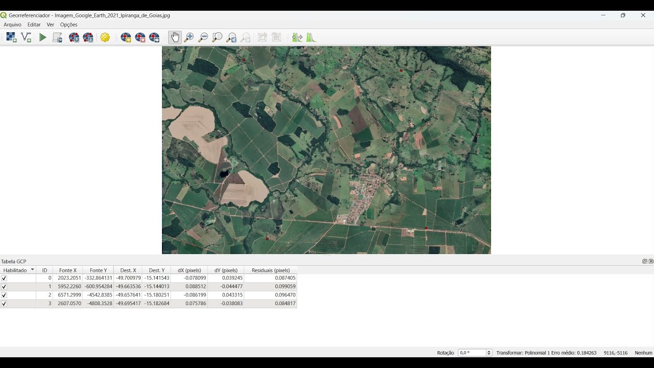 Videoaula 41: Georreferenciando imagens do Google Earth no Software QGIS