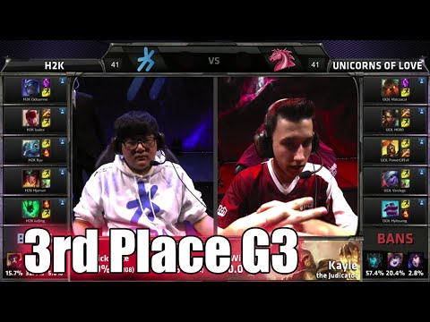 H2K vs Unicorns of Love | Game 3 3rd Place Decider S5 EU LCS Summer 2015 Playoffs | H2K vs UOL G3