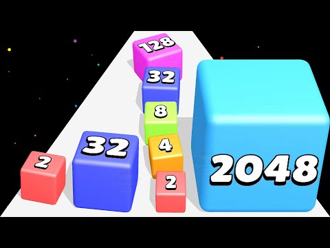 2048 SNAKE CUBE - Level Up Number Blocks (Max Level)