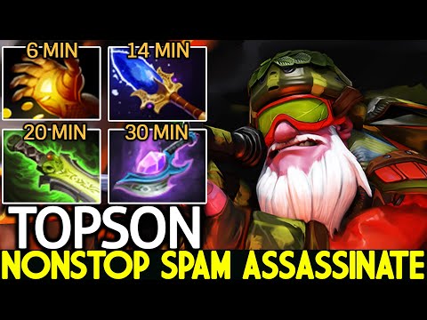 TOPSON [Sniper] 14 Min Scepter Nonstop Spam Assassinate Dota 2