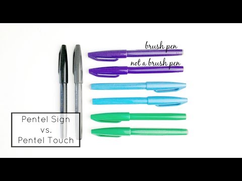 Pentel Touch Brush Pen vs. Pentel Sign Pen | Which Pentel Pen to use for Handlettering