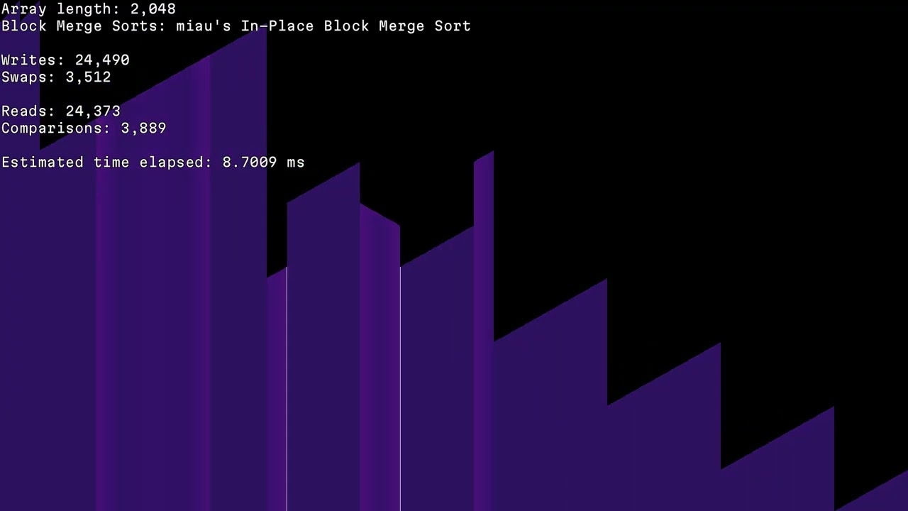 block merge sort prototype