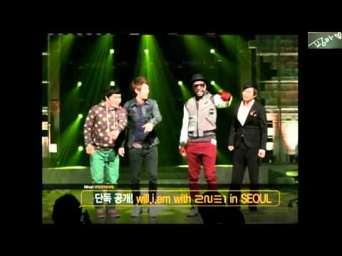 120307 2NE1 & Teddy with Will.I.Am @MNET News Wide