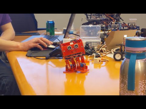 Robots Workshop: ELEGOO Walking Arduino Robot - PenguinBot programmed with Visuino