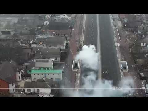 11.3.2022 - Russian War in  Ukraine - Dramatic drone footage shows Russian convoy ambush
