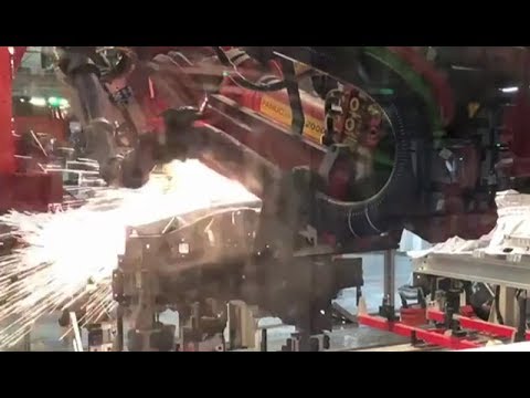 Tesla production line, robotic welding - (via Elon Musk)