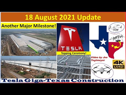 Tesla Gigafactory Texas 18 August 2021 Cyber Truck & Model Y Factory Construction Update (07:35AM)