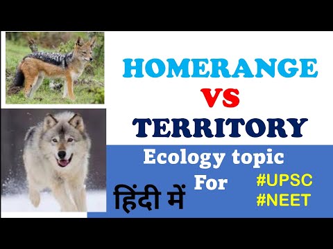 HOMERANGE VS TERRITORY IN HINDI || homerange or territory diff ( ecology topic ) for NEET,UPSC EXAMS