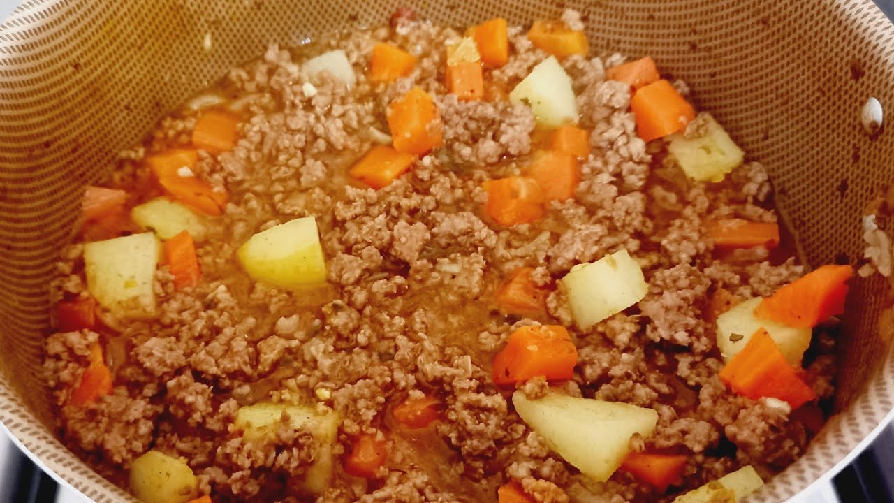RECEITA DE CARNE MOIDA COM BATATA E CENOURA SIMPLES E DELICIOSA