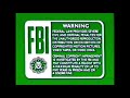 Green FBI Warning Walt Disney Home Video Pixar Animation Studios A Bug S Life Variant