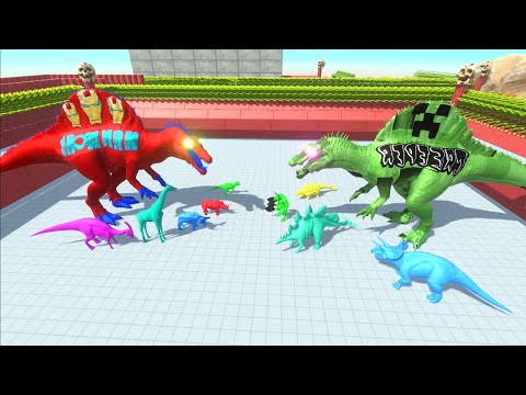 ESCAPE FROM IRON MAN SPINOSAURUS - Animal Revolt Battle Simulator