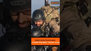 Indian Army Paratrooper, Combat Dog Make Tandem Jump
