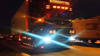 Scania Sarantos v8 at the night!