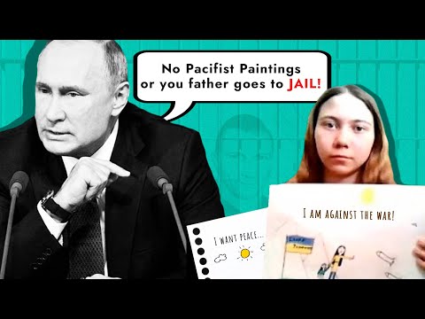 Pacifist painting of 12 years old Russian schoolgirl caused her father to be jailed