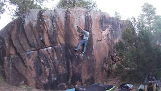 Video thumbnail of Placa del imperio, 6b. Albarracín