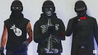 GTA V - 5 Easy Tryhard Outfits Tutorial #61 (Black Outfits 2022)